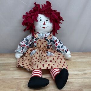 22” Vintage Rag Doll Handmade Raggedy Ann From 1999